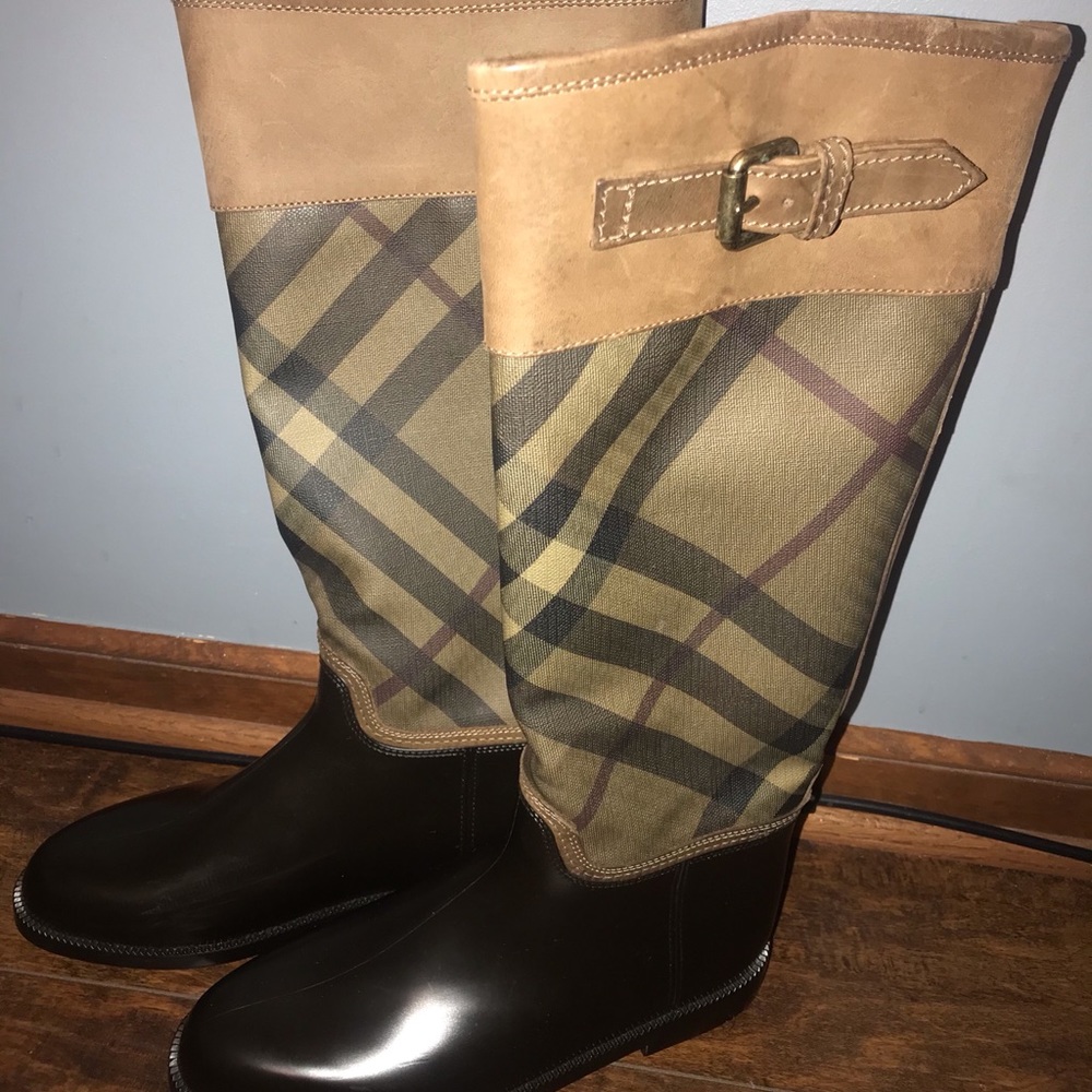 Burberry Rain boots housecheck 39 BROWN